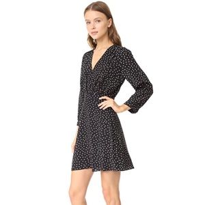 Madewell star print Silk Wrap Neckline Dress Sz 2